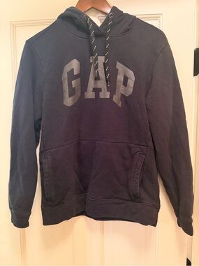 GAP Black Logo Arch Pullover Hoodie Sweatshirt Fleece
